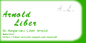 arnold liber business card